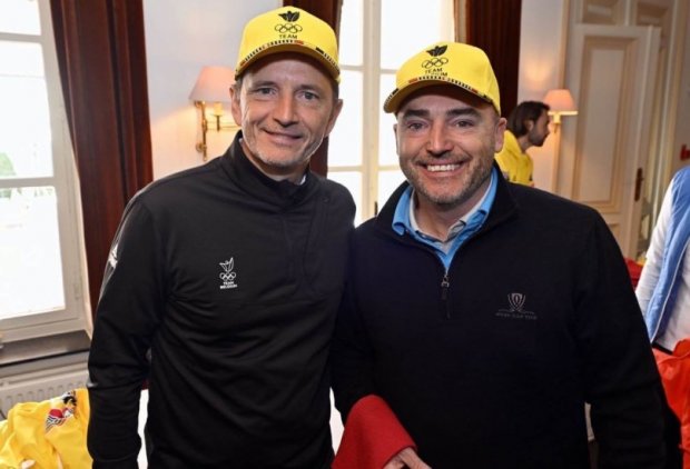 Les frères Saive lors du tournoi Golf to Paris organisé par le CIO