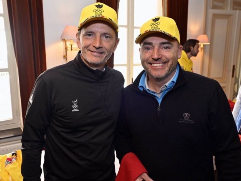 Les frères Saive lors du tournoi Golf to Paris organisé par le CIO Les frères Saive lors du tournoi Golf to Paris organisé par le CIO